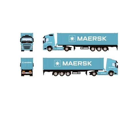 Volvo FH12 Globetrotter XHSL 4x2 with 3-Axle 45ft Container Trailer