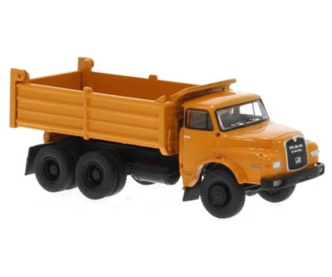 1972 MAN 26 280 DHAK Dump Truck in Orange and Black - BREKINA