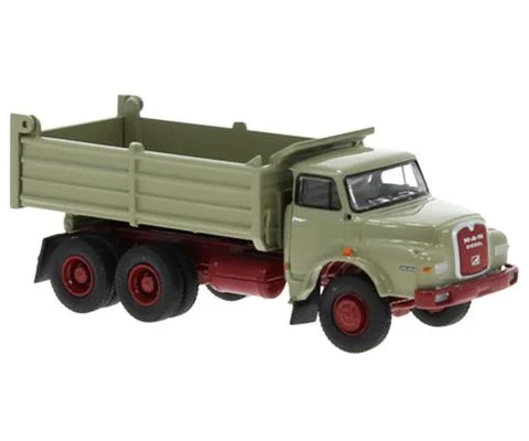 1972 MAN 26 280 DHAK Dump Truck in Grey and Red - BREKINA