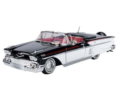 1958 Chevrolet Impala Convertible in Black and White - MOTORMAX