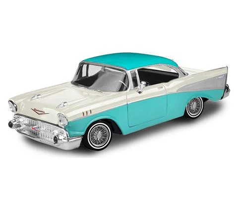 1957 Chevrolet Bel Air Lowrider in Turquoise and Cream - Get Low