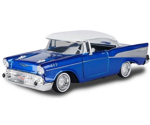 1957 Chevrolet Bel Air Coupe in Blue and White - Get Low