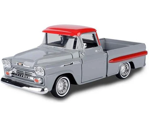 1958 Chevrolet Apache Fleetside Pickup in Grey and Red - Get Low