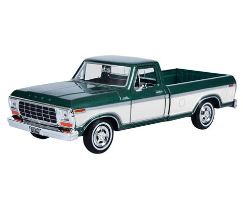 1979 Ford F-150 Custom Pickup in Green and White