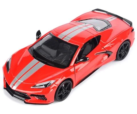 2020 Chevrolet Corvette Stingray C8 in Red and Silver - MOTORMAX