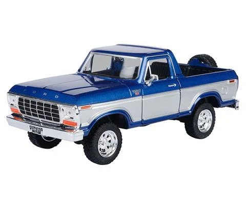 1978 Ford Bronco Open Top in Blue and Silver - MOTORMAX