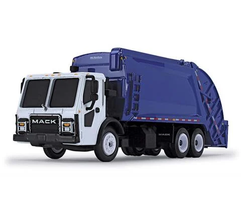 Mack LR Refuse Truck with McNeilus Meridian Rear Loader in White and Blue - FIRST GEAR