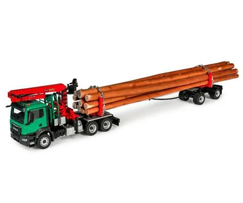 MAN TGS NN with Doll Long Timber Hauler and Loader Crane - CONRAD