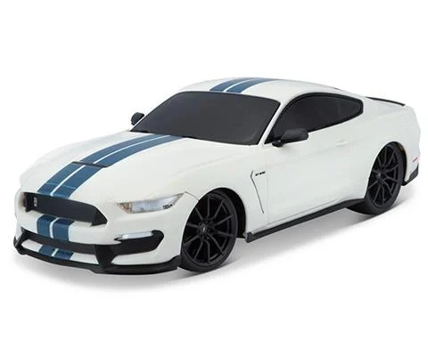 R/C 2016 Ford Shelby GT350 in White with Blue Stripe - Remote Control