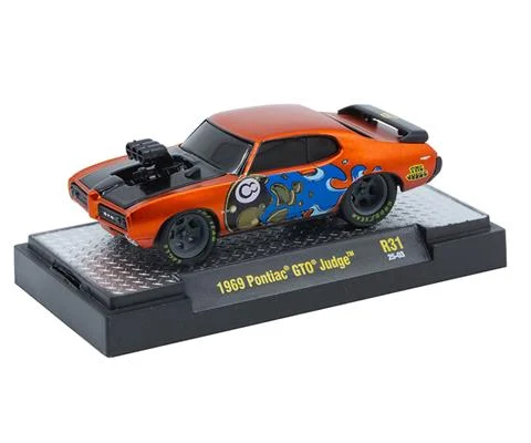 1969 Pontiac GTO Judge in Orange with 8 Ball Decal - M2MACHINES