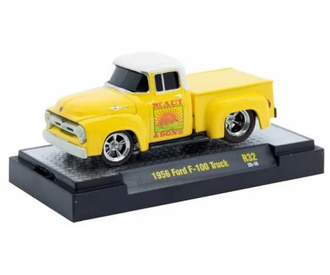 1956 Ford F-100 Truck in Yellow with Maui and Sons Sunrise Logo