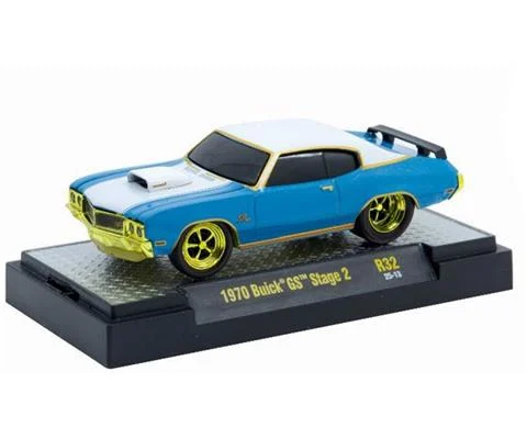1970 Buick GS Stage 2 in Blue and White with Gold Rims - M2MACHINES