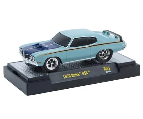 1970 Buick GSX in Teal with Dark Blue Hood - M2MACHINES
