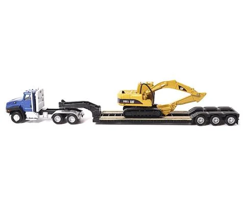 Caterpillar CT600 Day Cab Tractor with Lowboy Trailer and Caterpillar 315C L Hydraulic Excavator - DIECAST MASTERS