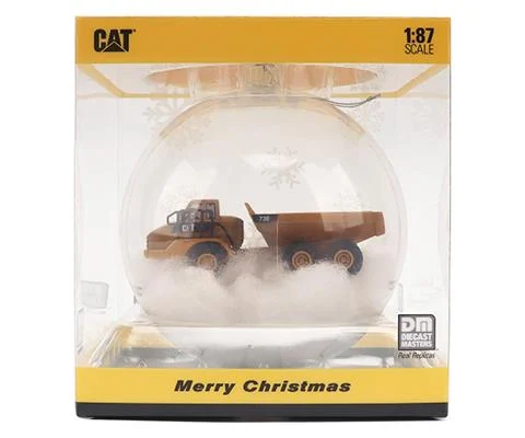 Caterpillar 730 Articulated Truck in Christmas Ball Ornament - DIECAST MASTERS