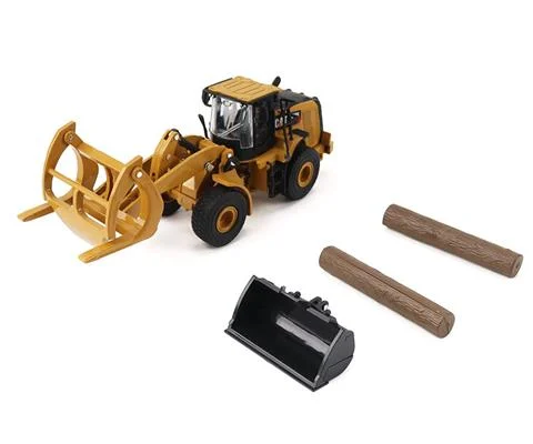 Caterpillar 950M Wheel Loader with Log Fork and Log Load - DIECAST MASTERS