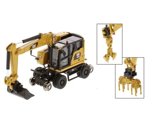 Caterpillar M323F Railroad Wheeled Excavator - Cat Yellow Version - High Line Series