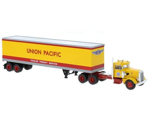 Union Pacific - 1955 Peterbilt 281 with Dry Van Trailer in Yellow and Silver
