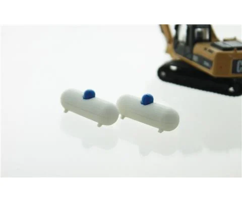 Liquid Petroleum Propane Tanks - 2 Pack - White and Blue