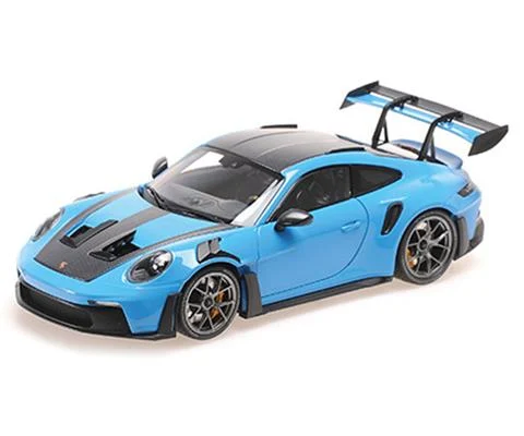 2024 Porsche 992 GT3 RS in Blue with Weissach Package and Dark Sliver Wheels - MINICHAMPS