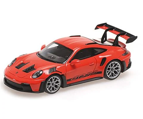 2024 Porsche 992 GT3 RS in Red with Black Decor and Silver Wheels - MINICHAMPS