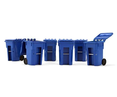 Set of 6 Trash Bins in Blue - FIRST GEAR