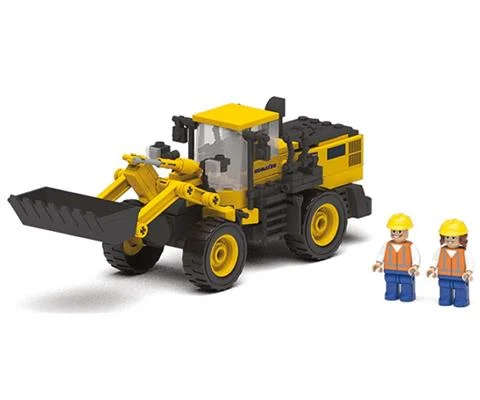 Komatsu Wheel Loader Building Blocks Set with Two Figures - FIRST GEAR