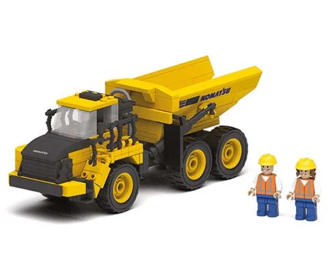 Komatsu Dump Truck Building Blocks Set with Two Figures - FIRST GEAR