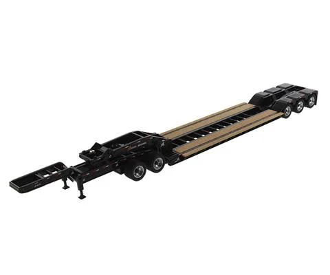 XL 120 Low-Profile HDG Lowboy Trailer Outrigger Style with 2 Boosters and Jeep