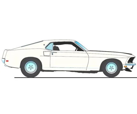 1969 Ford Mustang Boss 429 in Wimbledon White - KK1201 Prototype Unrestored Barn Find