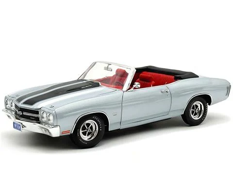1970 Chevrolet Chevelle SS LS6 Convertible in Cortez Silver with Black Stripes and Red Interior - 1 of 1 Color