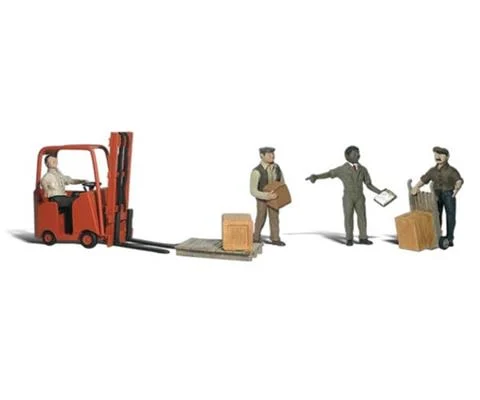 Scenic Accents - Workers with Forklift - N Scale