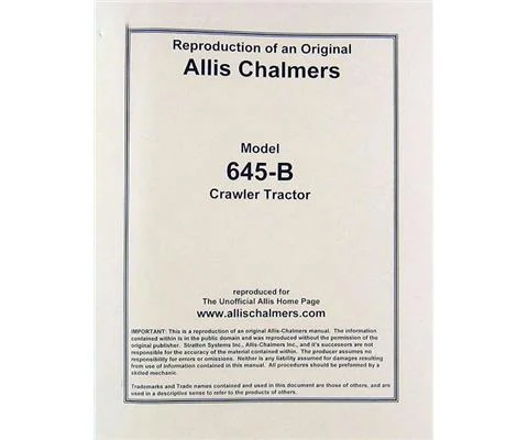 Allis-Chalmers Model 845 Series