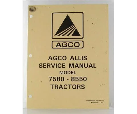 Allis-Chalmers Model 7580 and 8550 4WD Tractor Service Manual Set - Pages