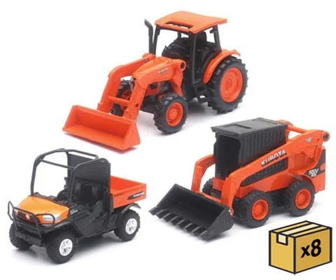 Kubota MINI Vehicle Pull Back 24-Piece Case