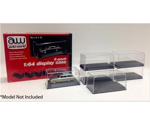 Plastic Display Cases - 6-Pack