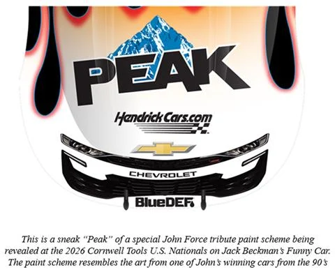 2026 Jack Beckman Tribute to John Force Chevrolet Camaro FC - AUTO WORLD
