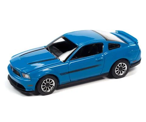 2012 Ford Mustang GT/CS in Grabber Blue with Black Hood and GT/CS Side Stripes - AUTO WORLD