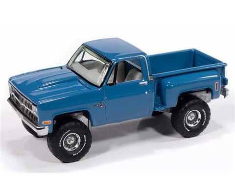 1981 Chevrolet Silverado Stepside 10 4X4 Pickup Truck in Medium Blue - AUTO WORLD