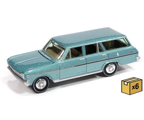 1963 Chevrolet Nova II Wagon in Laurel Green - 6 pieces in a Non-Returnable Factory-Sealed CASE