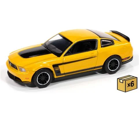 2012 Ford Mustang Boss 302 Blaze with Black Accents - 6 pieces in a Non-Returnable Factory-Sealed CASE