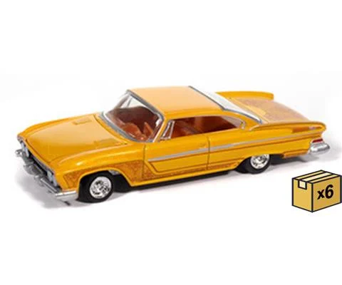 1961 Dodge Phoenix Lowrider in Mango Smoothie Metallic with Lowrider Graphics - 6 pieces in a Non-Returnable Factory-Sealed CASE
