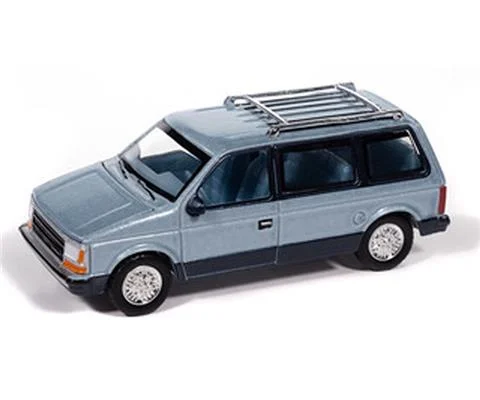 1987 Plymouth Voyager in Ice Blue Poly and Twilight Blue Poly - AUTO WORLD