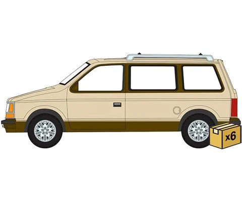 1987 Plymouth Voyager in Light Cream Two-Tone with Golden Bronze - 6 pieces in a Non-Returnable Factory-Sealed CASE