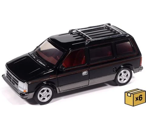 1989 Dodge Caravan Turbo in Black with Dark Quartz Gray Lower and Red Pin Stripe - NEW TOOLING - 6