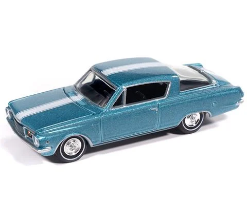 1965 Plymouth Barracuda Formula S in Medium Turquoise Poly with White Stripe - AUTO WORLD