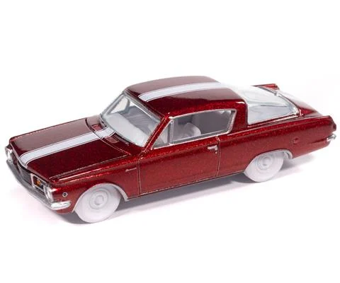 1965 Plymouth Barracuda Formula S in Ultra Red with White Stripe Interior Rims and Chassis - AUTO WORLD