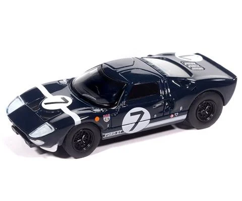 1965 Ford GT40 #7 in Dark Blue with White Stripes - AUTO WORLD
