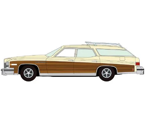 1976 Buick Estate Wagon in Mt Vernon Cream with Woodgrain - AUTO WORLD