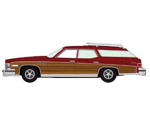 1976 Buick Estate Wagon in Boston Red Poly with Woodgrain - AUTO WORLD